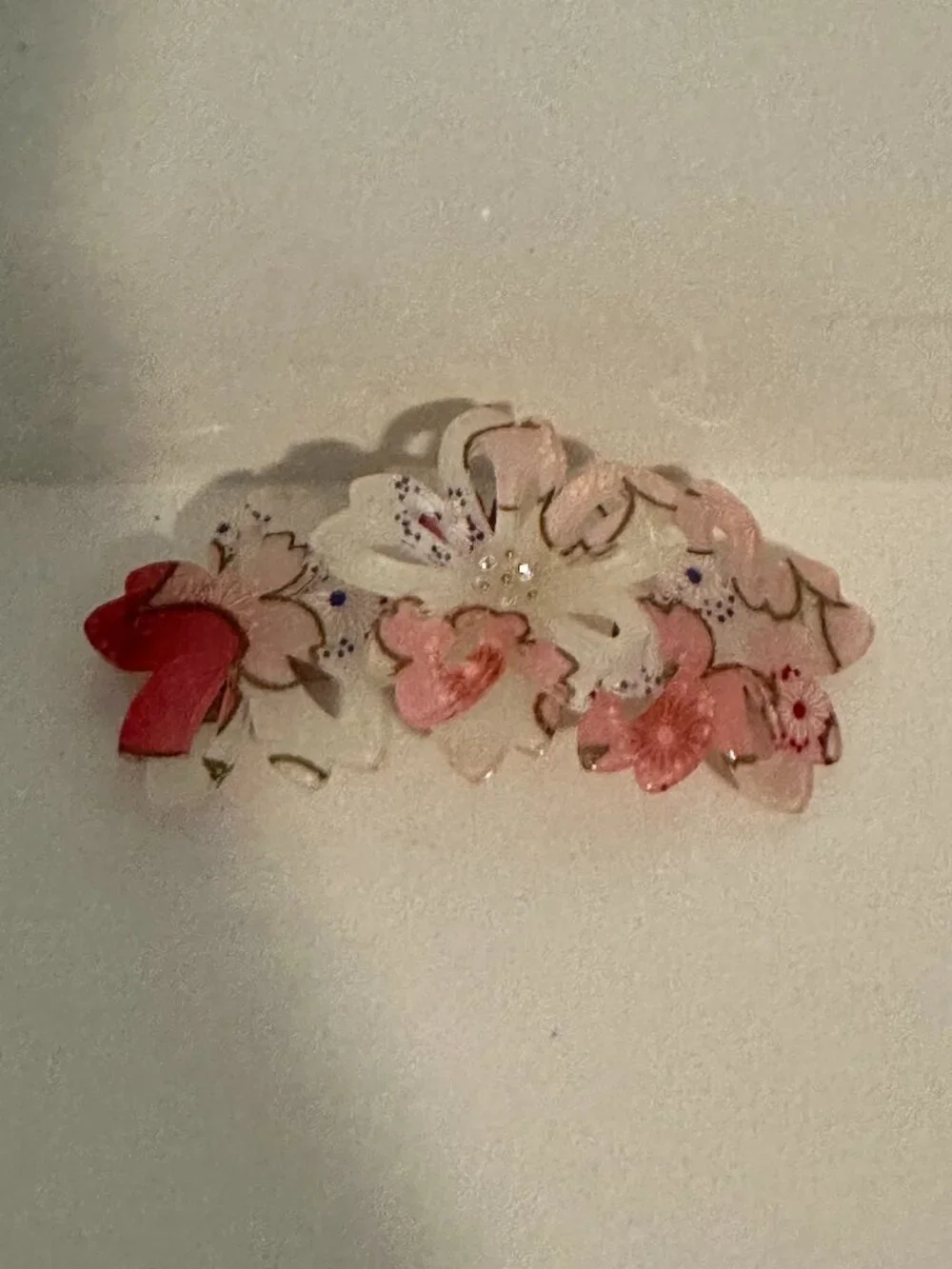 Japanese Sakura Floral Barrette – Feminine Cherry Blossom Hair Clip